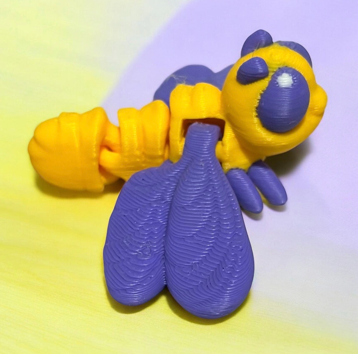 Dragonfly Hatchling-Yellow/Purple