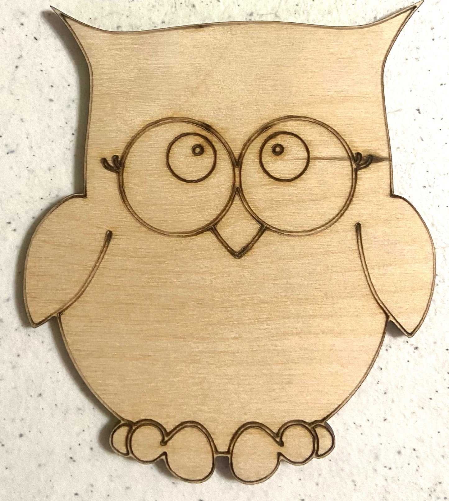 Ready to Paint Shape - 1/8" Birch - Owl - S327