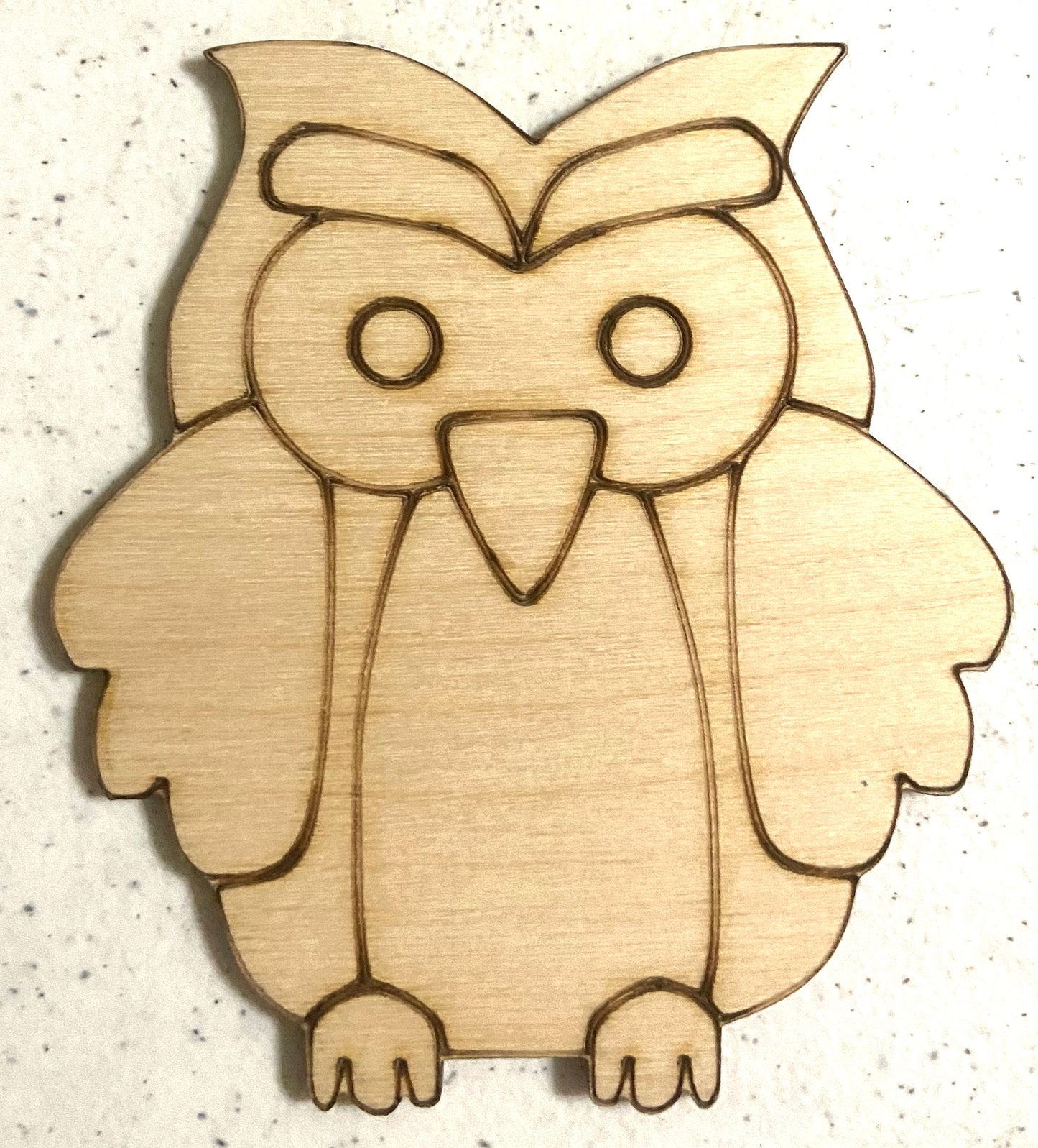 Ready to Paint Shape - 1/8" Birch - Owl - S328