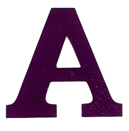 Purple Acrylic Letter - 1" Tall - Font #01