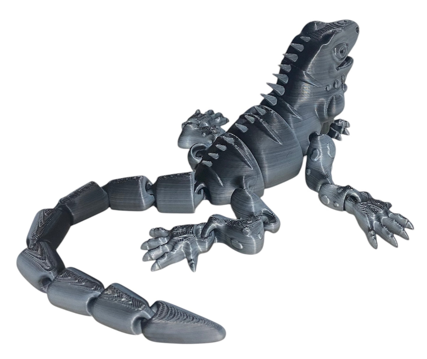 3D Printed - 12" Iguana - Black / White