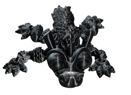 3D printed - 3" Chinese Dragon - White/Black