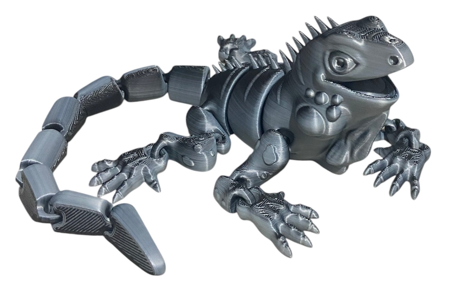 3D Printed - 12" Iguana - Black / White