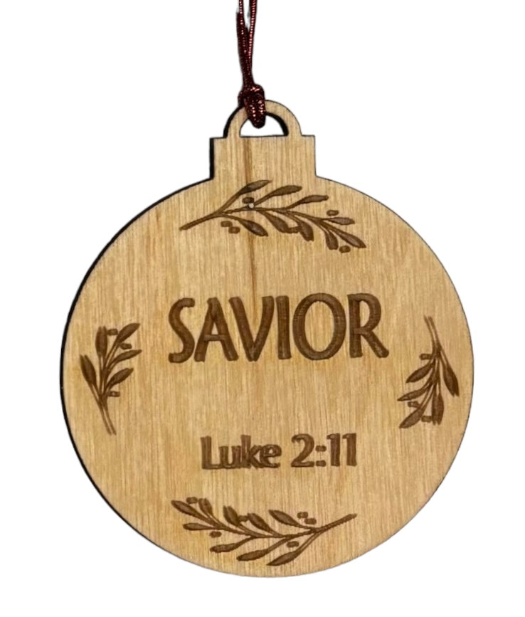 Names of Christ Ornaments 3" - Savior