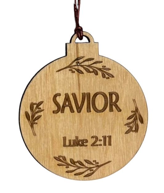 Names of Christ Ornaments 3" - Savior