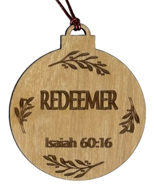 Names of Christ Ornaments 3" - Redeemer