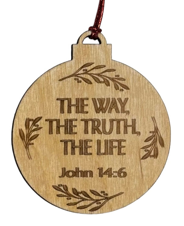 Names of Christ Ornaments 3" - The Way, The Truth, The Life