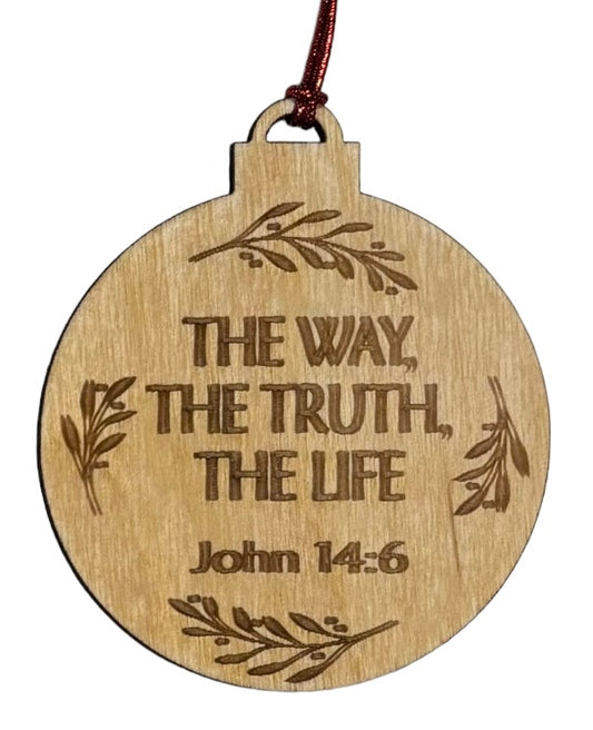 Names of Christ Ornaments 3" - The Way, The Truth, The Life
