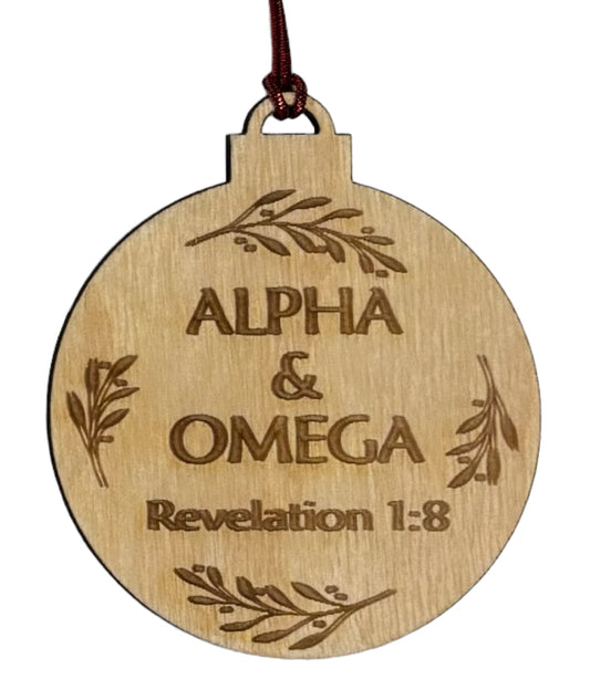 Names of Christ Ornaments 3" - Alpha and Omega