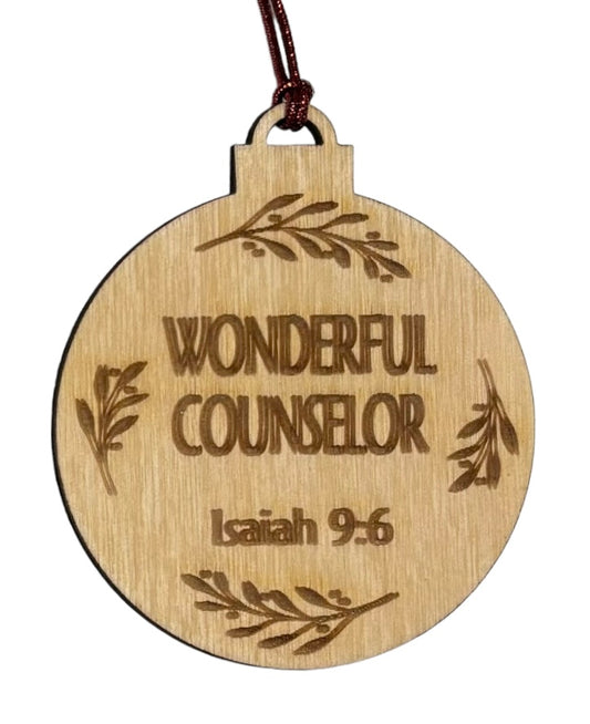 Names of Christ Ornaments 3" - Wonderful Councelor