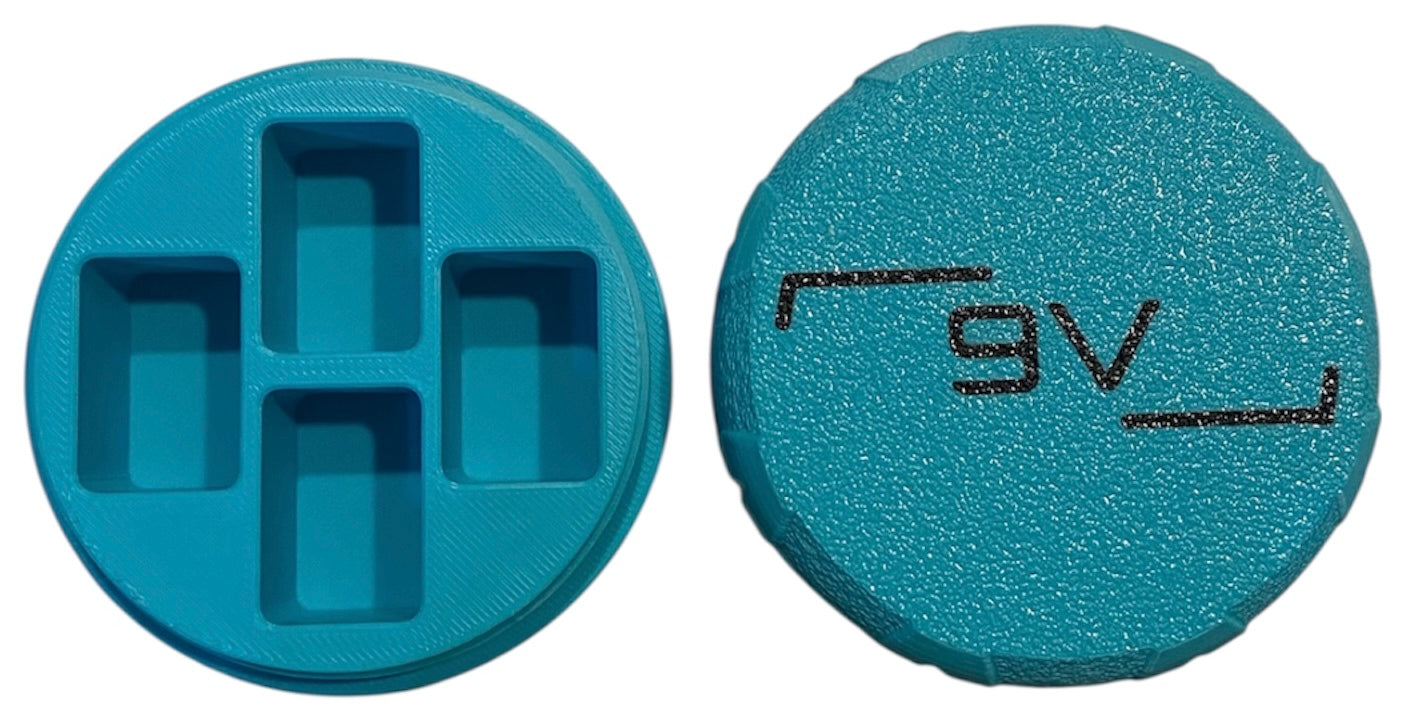 9V Pocket Battery Box - TURQUOISE