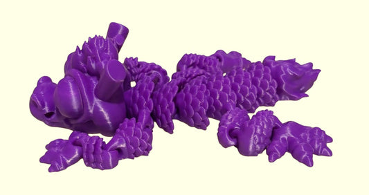 3D printed - 3" Chinese Dragon - Purple Silk