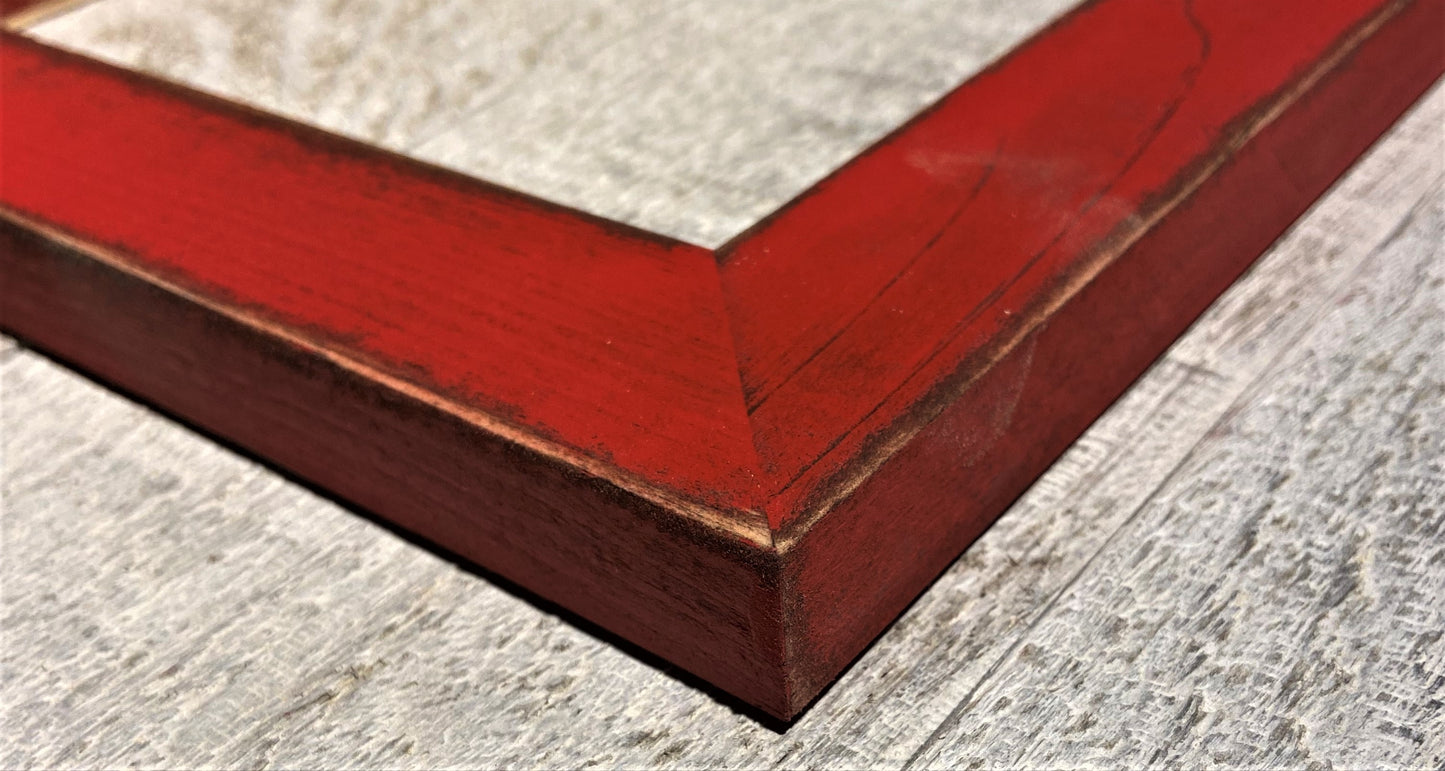 Picture Frame 1-1/2" Honky Tonk Red Distressed F001-429