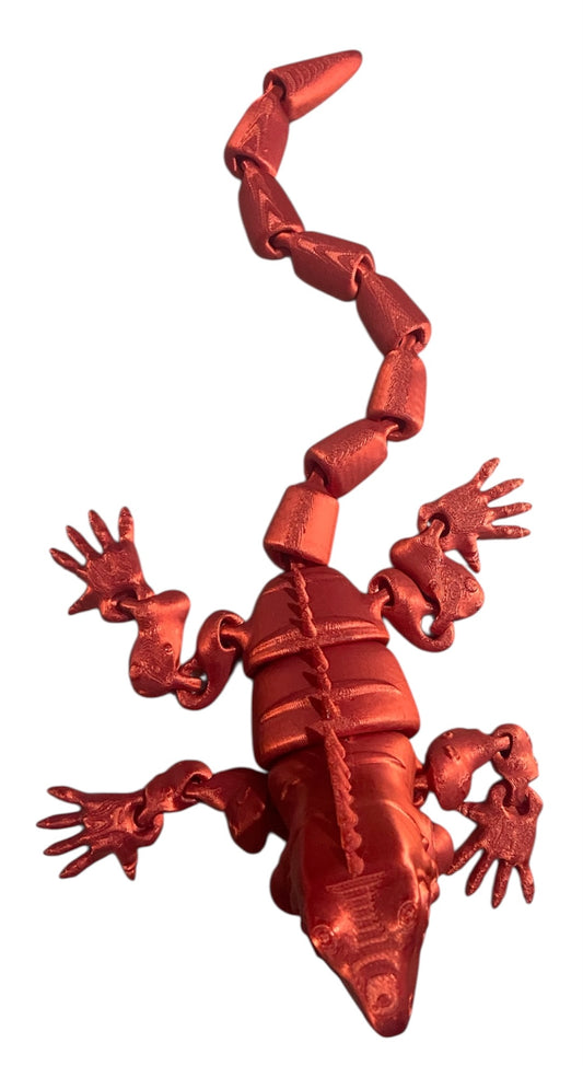 3D Printed - 12" Iguana - Candy Red