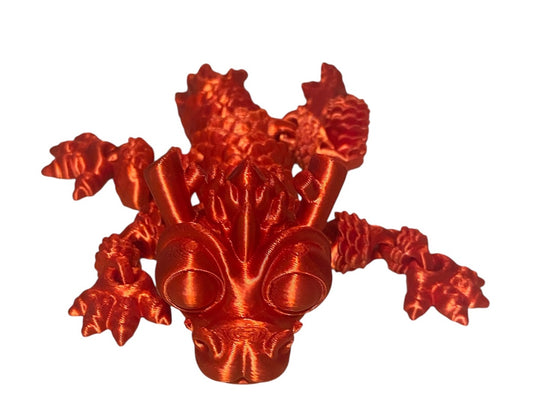 3D printed - 5" Chinese Dragon - Candy Red
