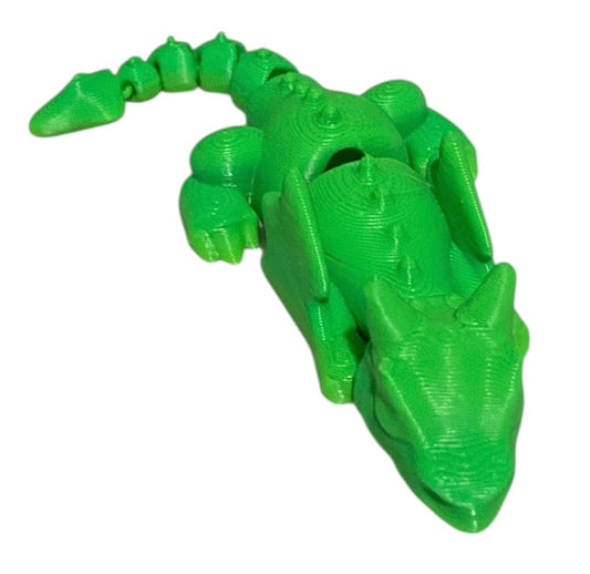 3D printed 4" Lazy Dragon MINT LIME