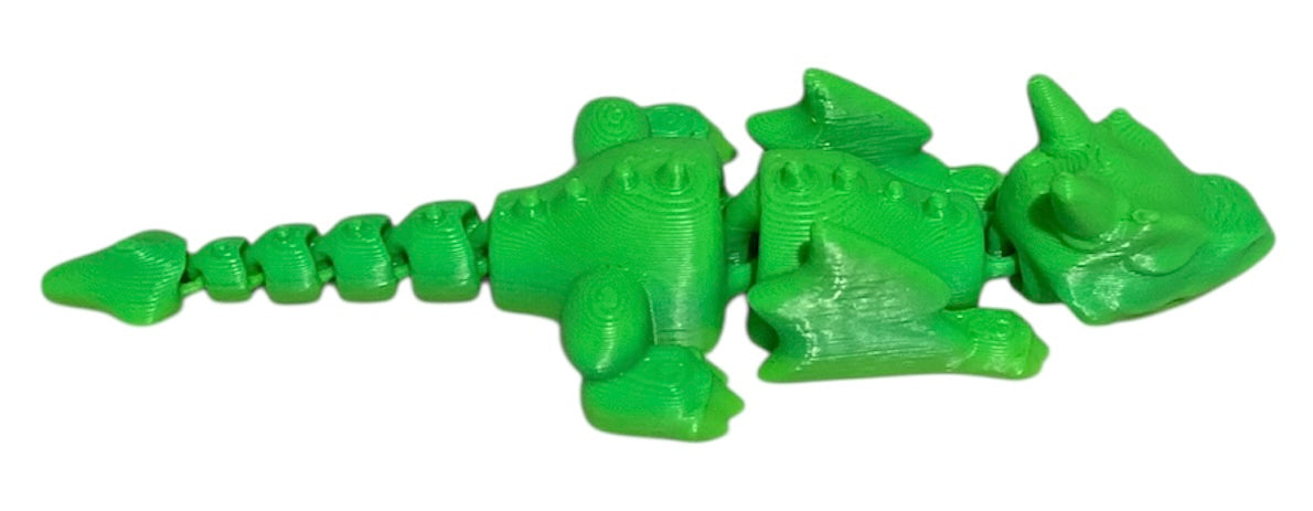 3D printed 4" Lazy Dragon MINT LIME