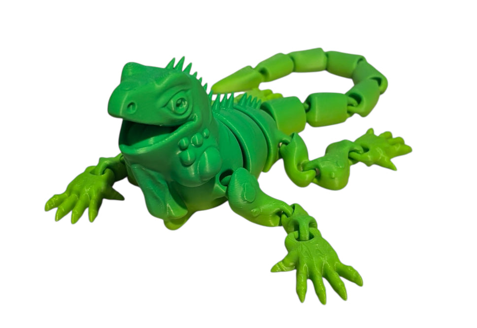 3D Printed - 12" Iguana - Mint Lime