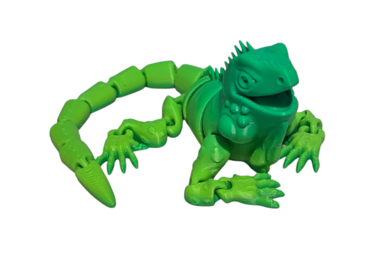 3D Printed - 12" Iguana - Mint Lime