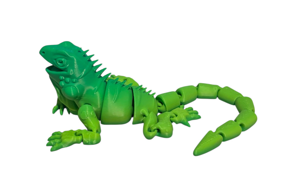 3D Printed - 12" Iguana - Mint Lime