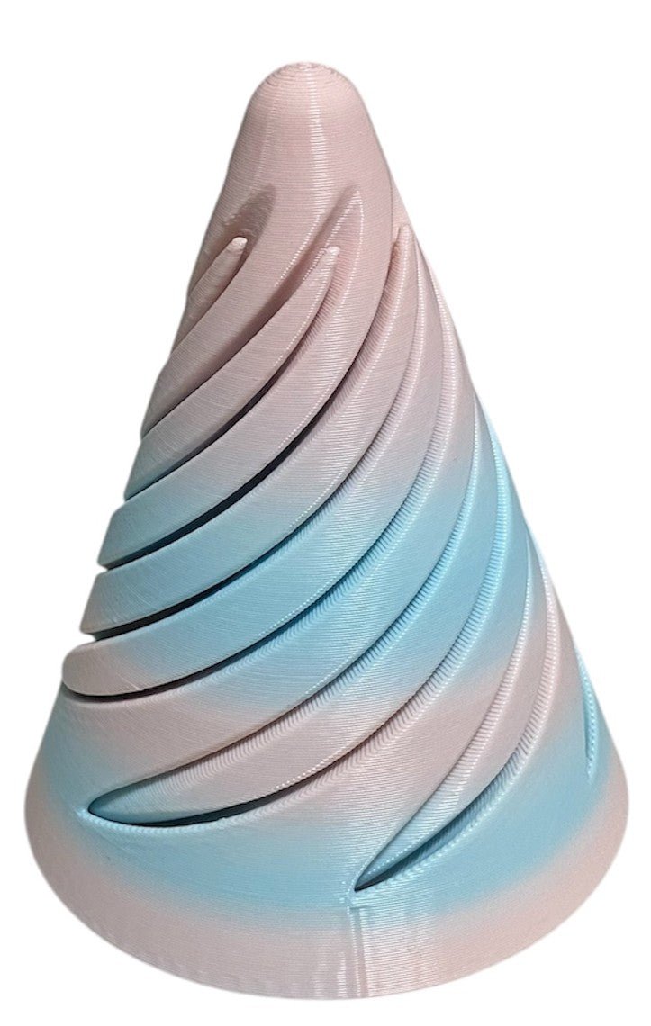 Pass Through Fidget Cone - 2-1/2" x 2" - Cotton Candy
