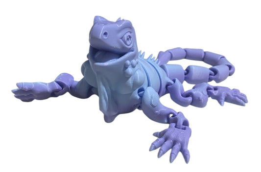 3D Printed - 12" Iguana - Blueberry