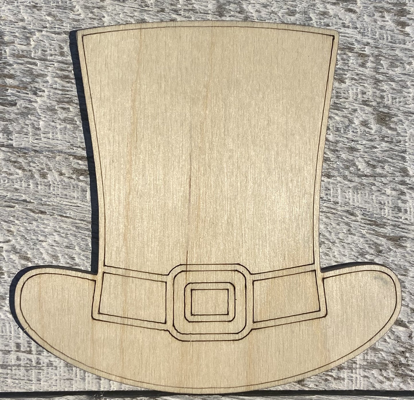 Ready to Paint Shape - 1/8" Birch - Leaprechaun Hat  - S479