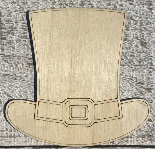 Ready to Paint Shape - 1/8" Birch - Leaprechaun Hat  - S479
