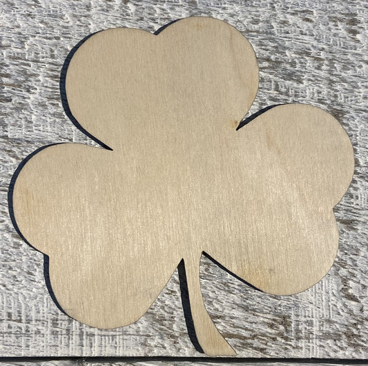 Ready to Paint Shape - 1/8" Birch - Clover  - S480
