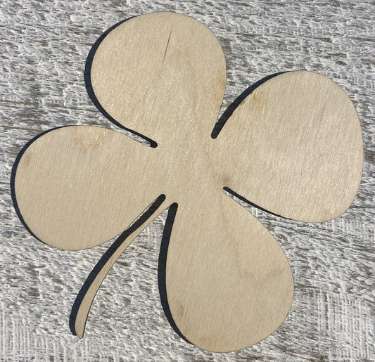 Ready to Paint Shape - 1/8" Birch - 4 Leaf Clover  - S481