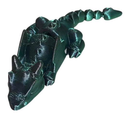3D printed 4" Lazy Dragon Black/Green