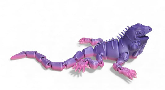 3D Printed - 12" Iguana - Rainbow 03