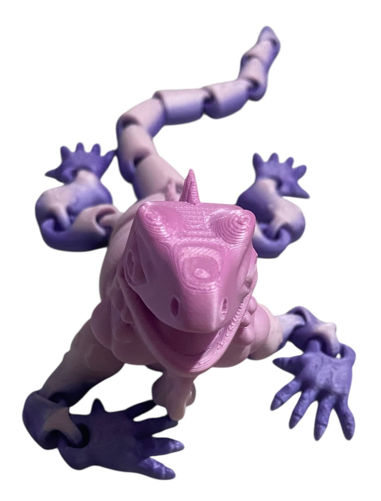 3D Printed - 8" Iguana - Rainbow 03