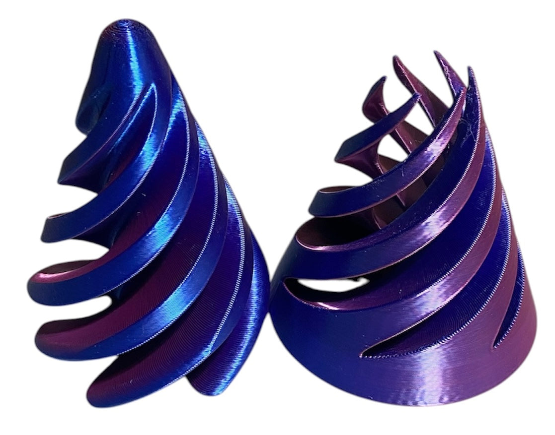 Pass Through Fidget Cone - 3-1/2" x 3" - Red / Blue