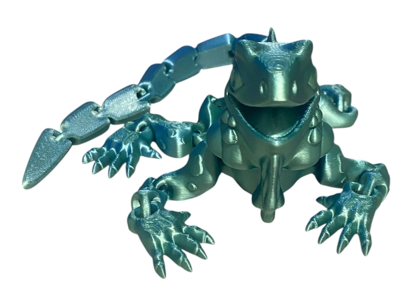 3D Printed - 12" Iguana - Blue / Green