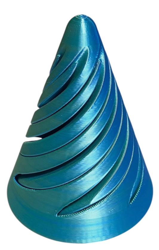 Pass Through Fidget Cone - 2-1/2" x 2" - Blue / Green