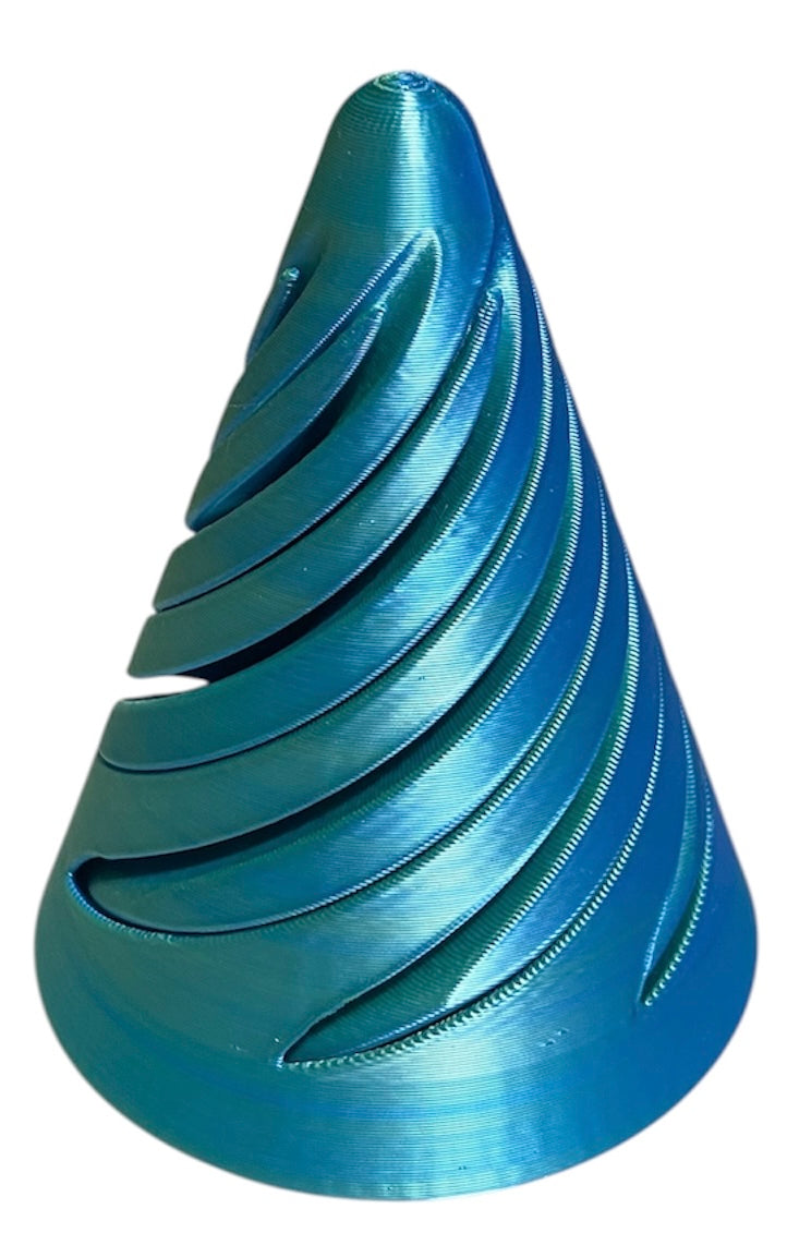 Pass Through Fidget Cone - 3-1/2" x 3" - Blue / Green