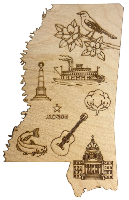 Ready to Paint Shape - 1/8" Birch - Mississippi - S578