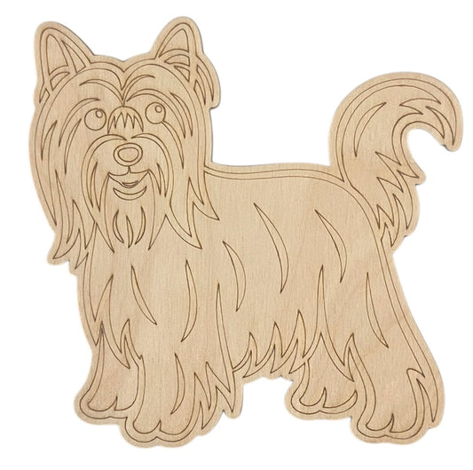 Yorkie Shape - 1/4" Birch - S590