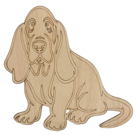 Basset Hound Shape - 1/4" Birch - S592