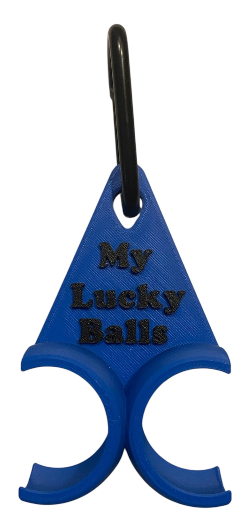 Golf Ball Holder "My Lucky Balls" - Cobalt Blue w/Black