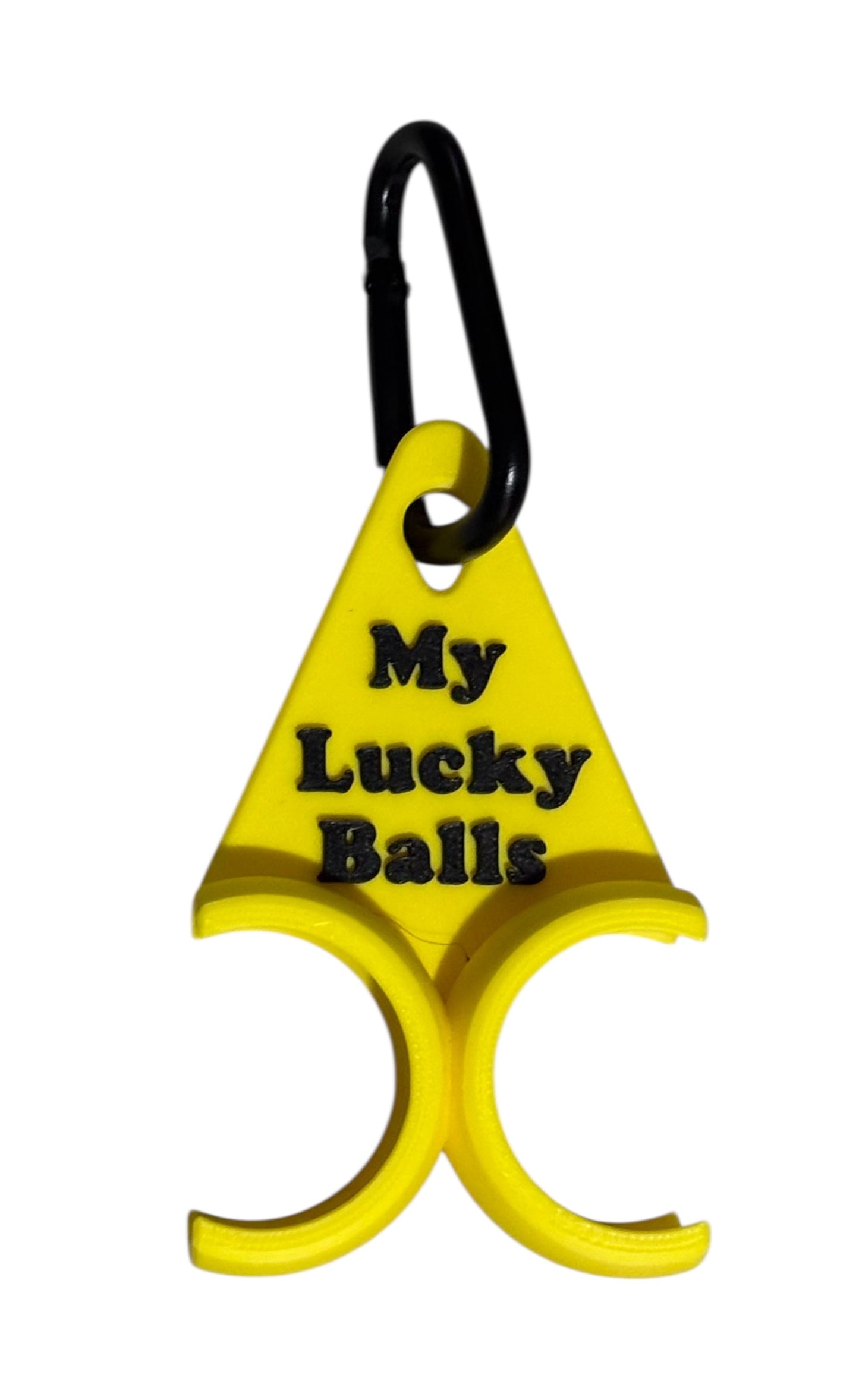 Golf Ball Holder "My Lucky Balls" - Yellow w/Black