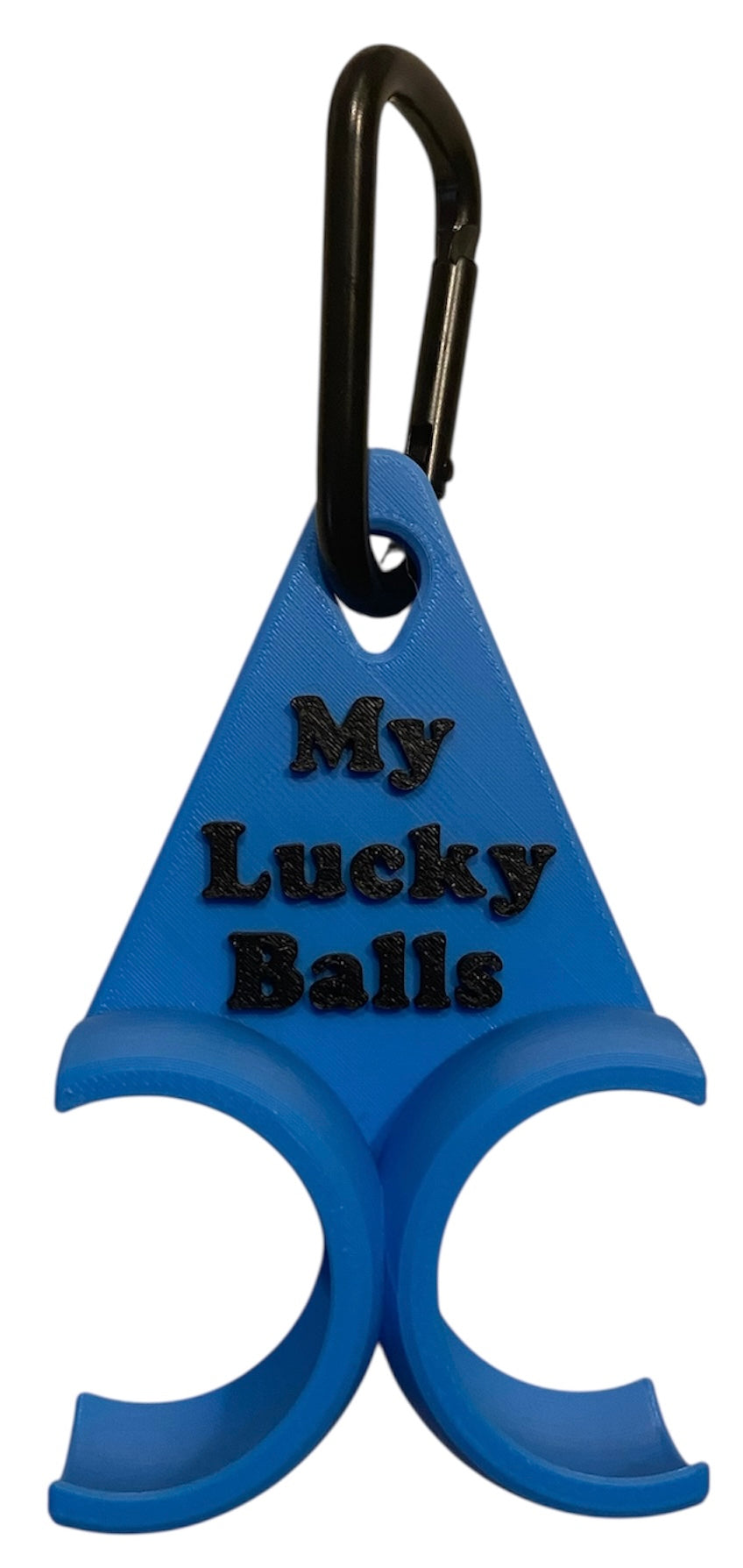 Golf Ball Holder "My Lucky Balls" - Cyan w/Black