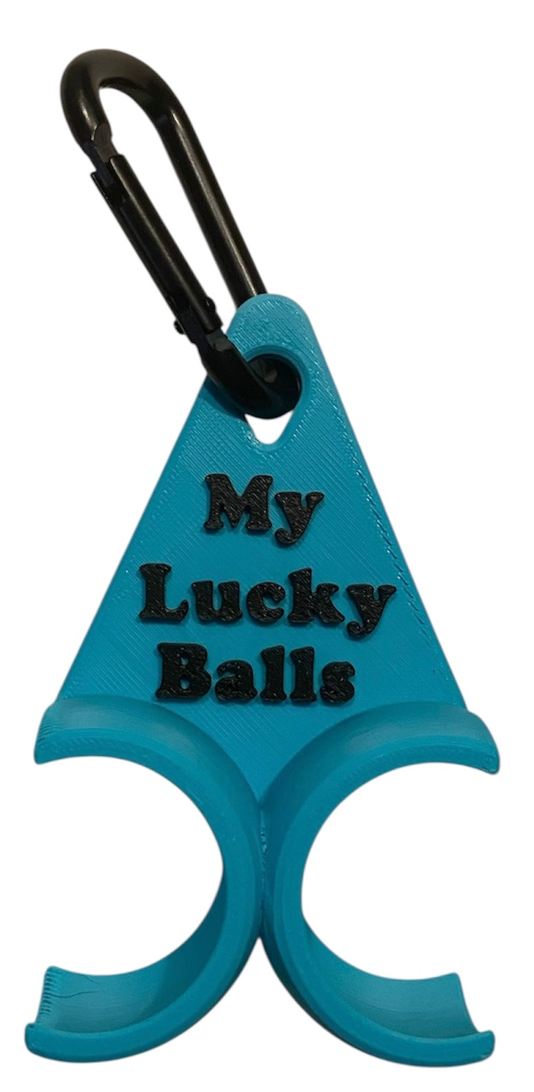 Golf Ball Holder "My Lucky Balls" - Turquoise w/Black