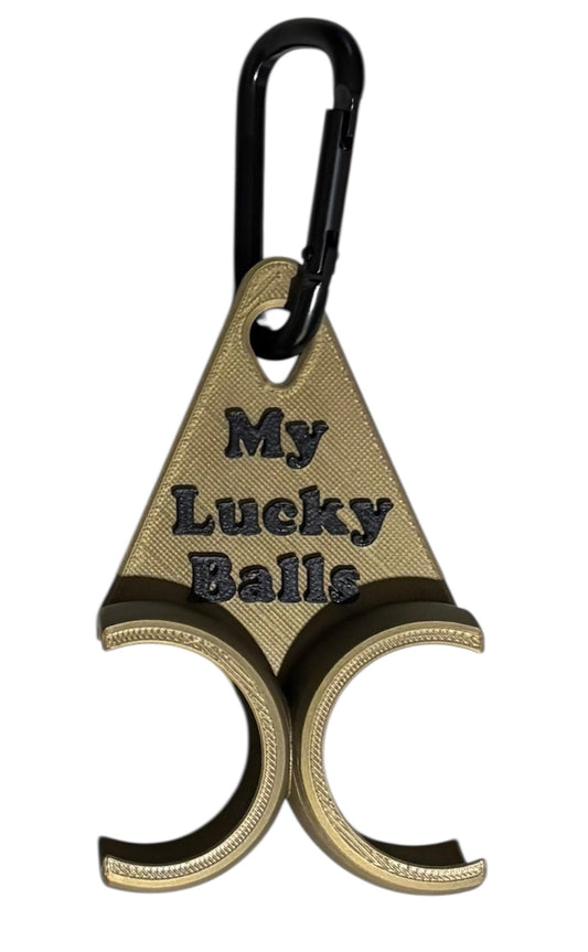 Golf Ball Holder "My Lucky Balls" - Bronze w/Black