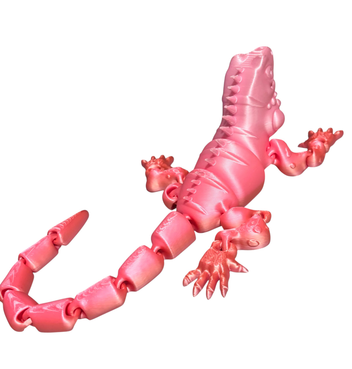 3D Printed - 12" Iguana - Peach Blush