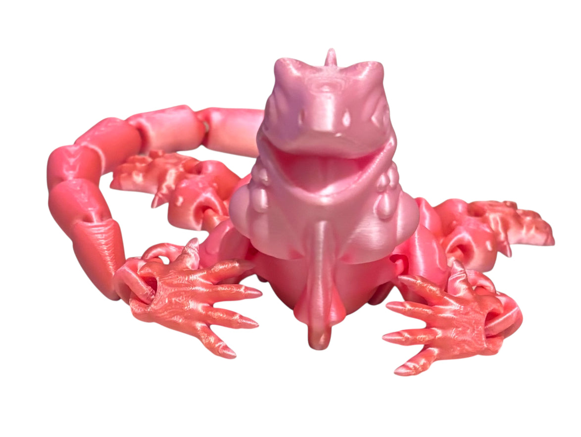 3D Printed - 12" Iguana - Peach Blush