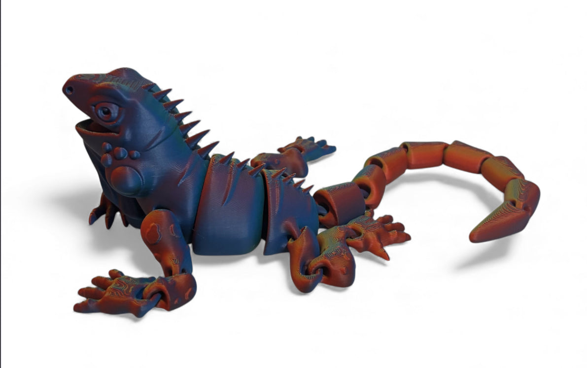 3D Printed - 12" Iguana - Neon