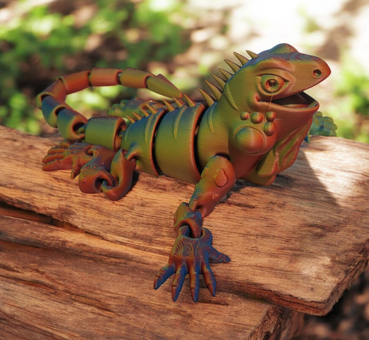 3D Printed - 12" Iguana - Neon