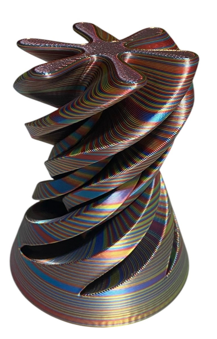 Pass Through Fidget Cone - 2-1/2" x 2" - Firework Stripe